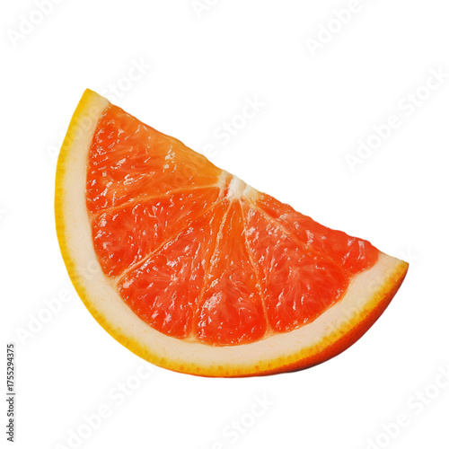 Freshly Sliced Pink Grapefruit Section Highlighting Bright Color and Fresh Texture.pink grapefruit slice, freshly sliced grapefruit, grapefruit section, bright color grapefruit, fresh texture grapefru