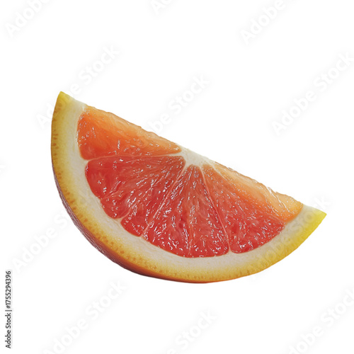 Freshly Sliced Pink Grapefruit Section Highlighting Bright Color and Fresh Texture.pink grapefruit slice, freshly sliced grapefruit, grapefruit section, bright color grapefruit, fresh texture grapefru