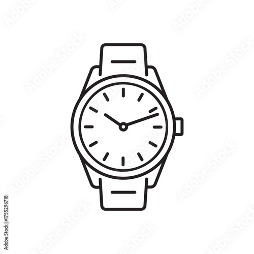 Wristwatch icon isolated on white background