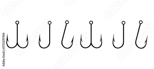Fishing hook icon vector