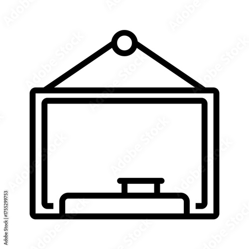 Vector black line icon for Whiteboard