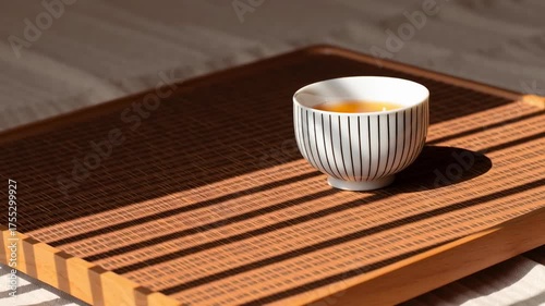 Heritage tea practice, showcasing a traditional tea cup with tea.