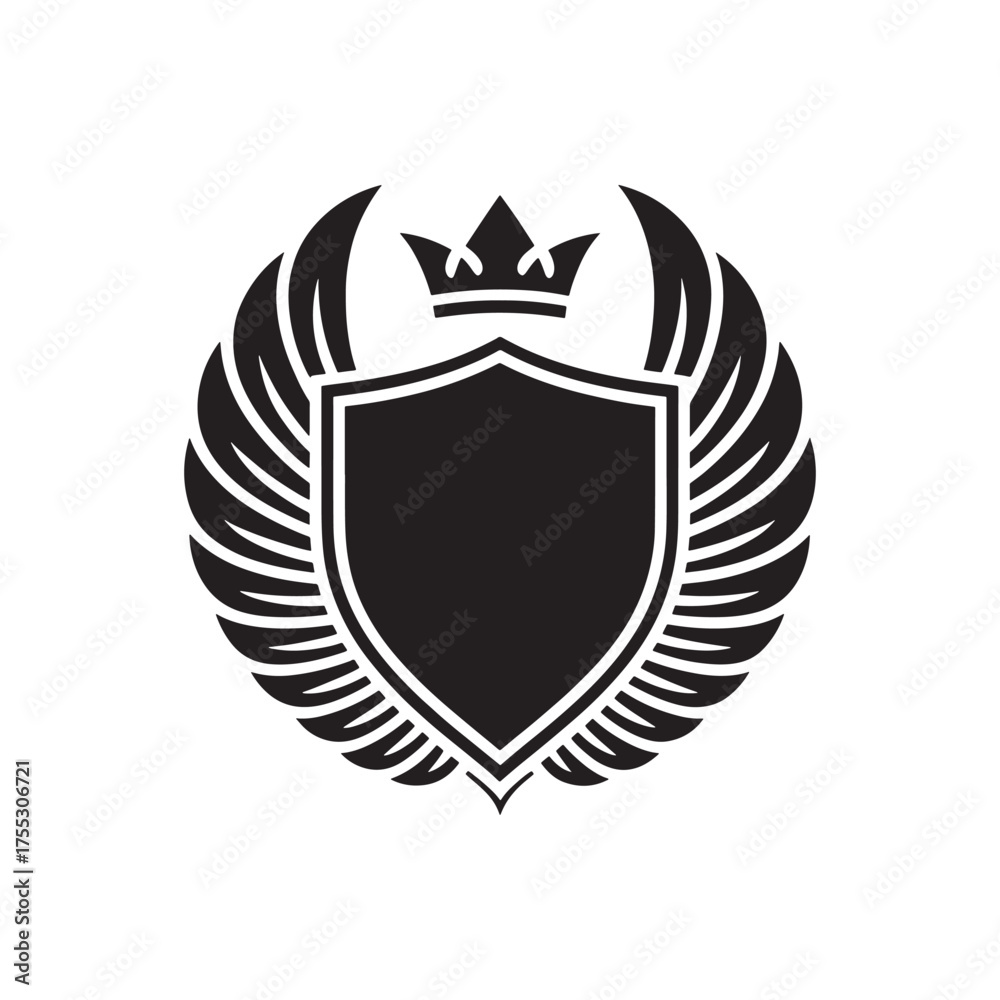 Obraz premium Modern Crest Logo Design, Shield and Emblem Symbol, Royal and Premium Branding for Company, Sports or Security Identity