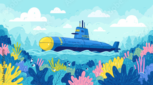 Modern Submarine Underwater Exploration