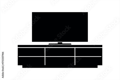 Modern TV stand with storage drawers