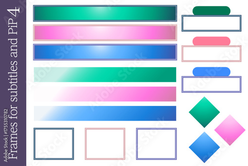 テロップ背景とワイプのフレーム素材 シンプルで使いやすいデザイン