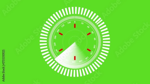 radar icon on a green background, featuring rotating scan lines, representing surveillance, tracking, and navigation for security visuals.