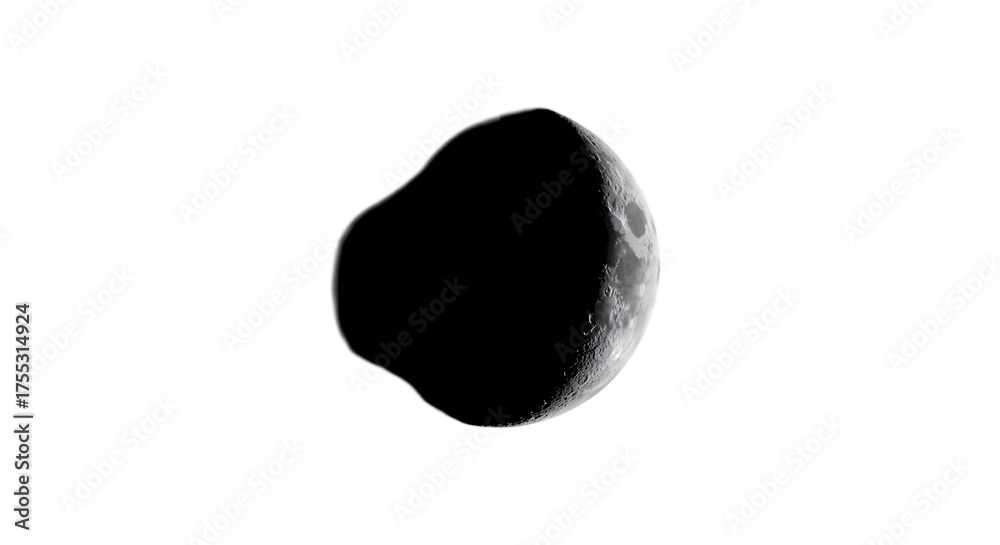 Fototapeta premium Himalia — Jupiter's Irregular Moon on White Background