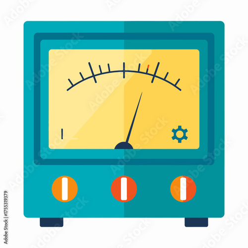 Analog measuring device for precision measurements. Perfect for calibration, technical illustrations, retro designs, and engineering concepts in visuals.