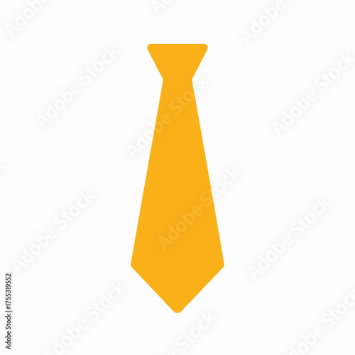 Free Download Simple illustration of a yellow necktie, a formal garment worn around the neck. - GFXLoad
