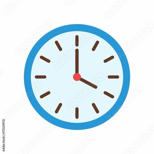 Clock with blue frame showing 4 o'clock.