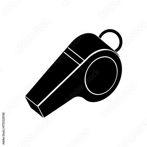 Silhouette of the whistle on transparent background
