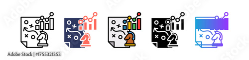 Growth Strategy multiple icon