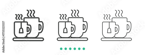 Hot drink icon. Thin line icon vector