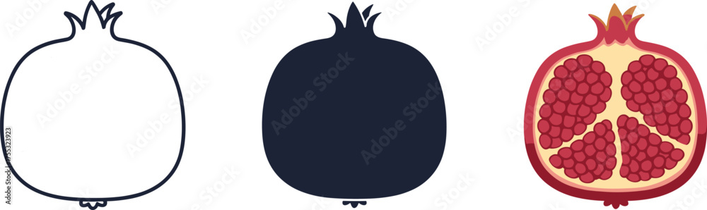 Fototapeta premium Abstract Dark Curve Design Element with Smooth Rounded Edge Illustration Art