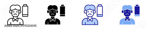 Tired  Icon Set Multiple Style Collection
