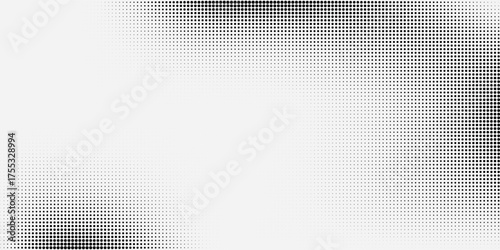 Dotted gradient halftone background. Horizontal seamless dotted pattern in pop art style.