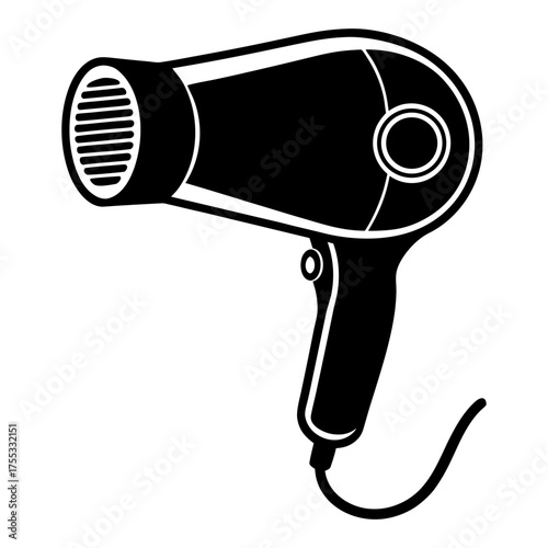 Hair dryer vector illustration silhouette