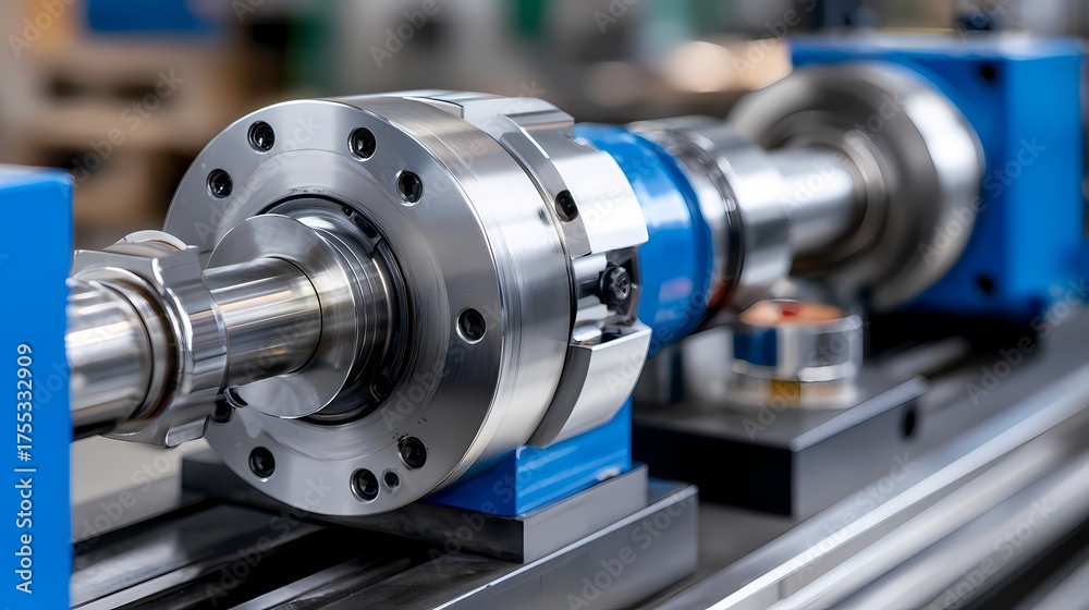 Fototapeta premium Precision Engineering Component in a Modern Manufacturing Setup