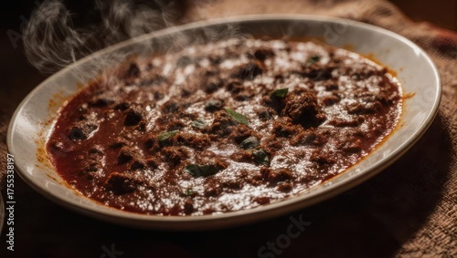 Delicious Chili Con Carne with Toppings in a Bowl.
