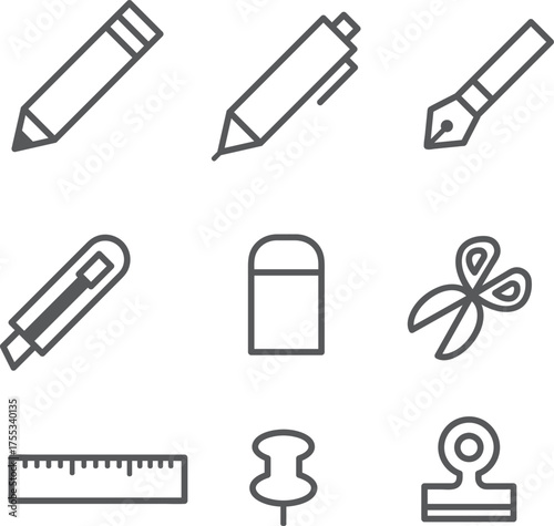 文房具アイコンセット