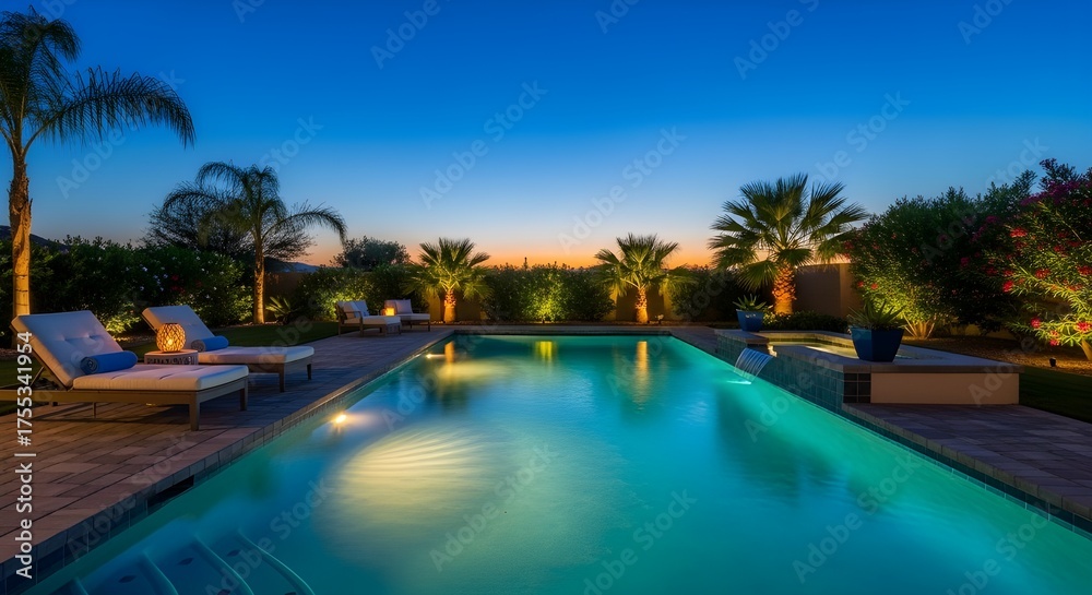 Fototapeta premium swimming pool at the hotel