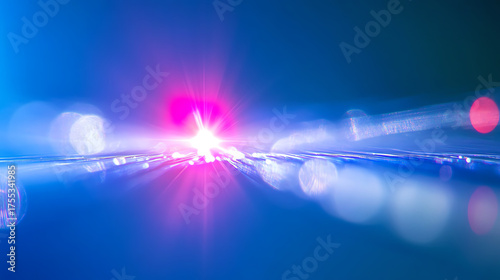 Wallpaper Mural Vibrant police lights shining brightly in a captivating abstract display of color and light, creating a dynamic visual experience. Torontodigital.ca