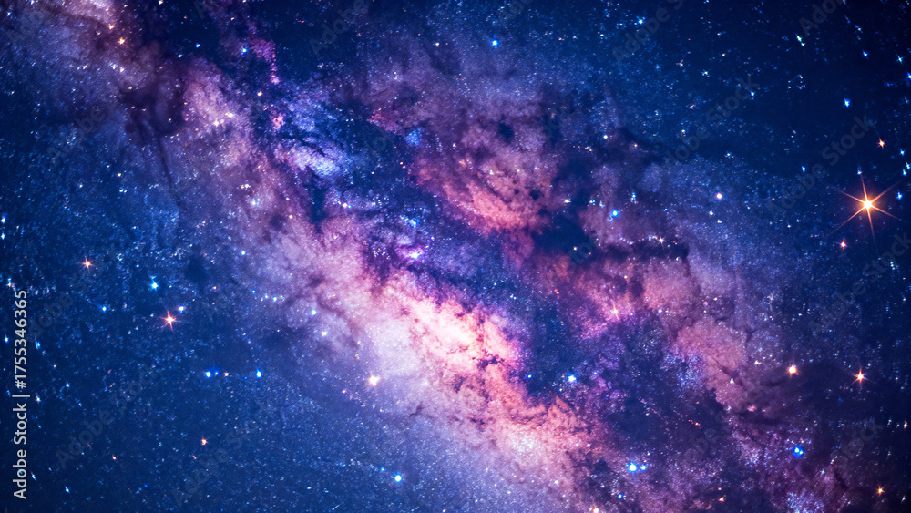 Fototapeta premium Cosmic galaxy with stars and nebula