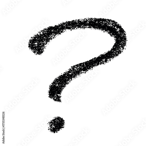 Hand drawn question mark clipart Single element for design