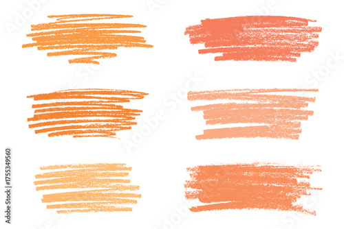 Set of brush paint stroke texture swatch Hand painted background Ink scribble dab clipart Paint smudge for tags and stamps design