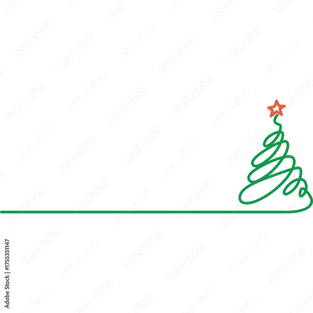 Obraz premium Christmas Line Divider