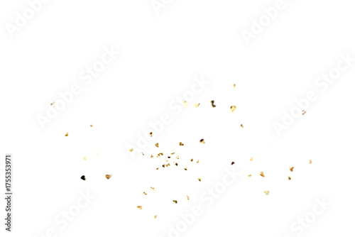 Papier peint Golden heart confetti falling, a stunning display of love and celebration for el