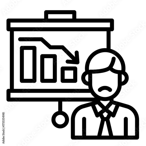 Reduced Productivity  Icon Element For Design	