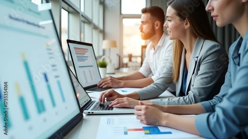 Financial advisors modeling product pricing increase scenarios by integrating cost?of?goods data tariff adjustments and consumer demand forecasts to guide pricing decisions in  Photo Stock  Concept  a