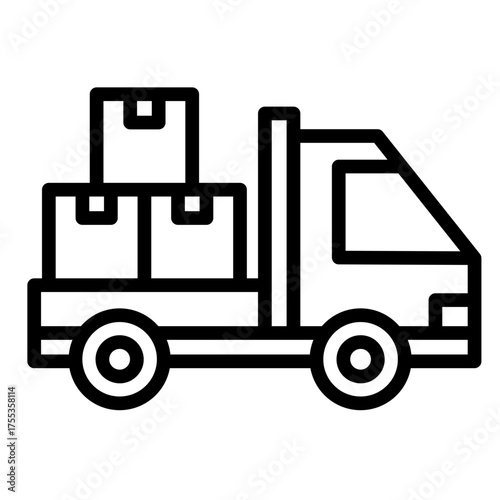 Delivery Truck   Icon Element For Design	