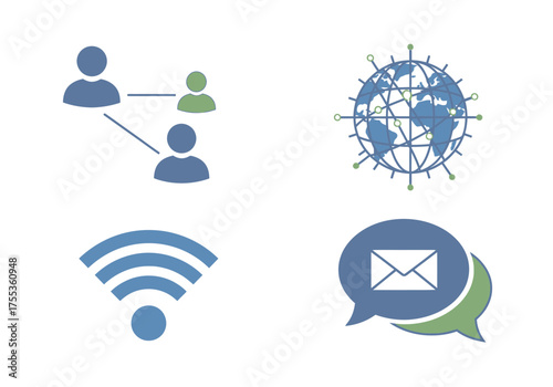 Connectivity symbols communication concepts networking icons