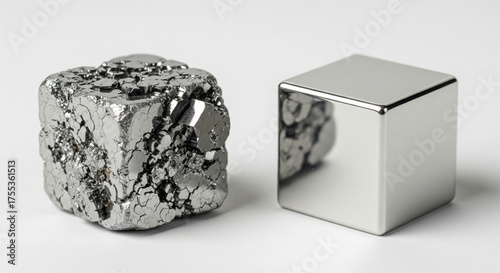 Molybdenite ore and refined technetium metal sample