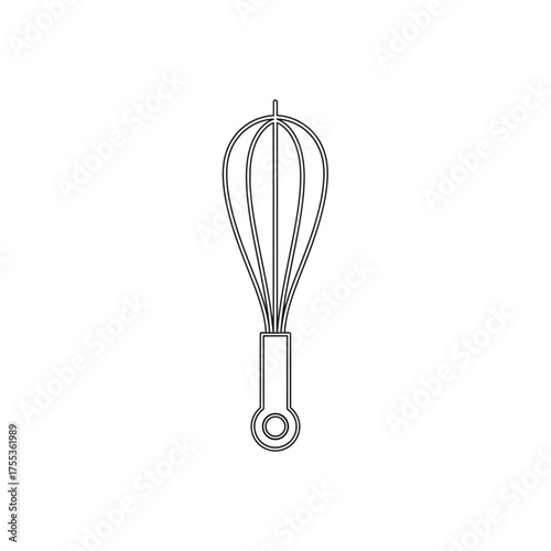 Whisk illustration on white background culinary design element