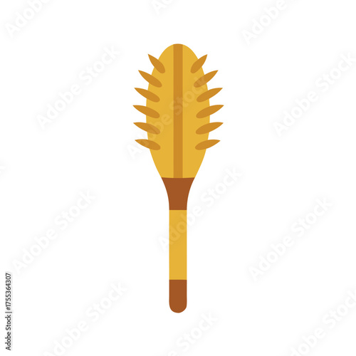 bamboo comb isolated on white