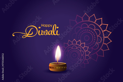 Happy diwali images vector illustration greetings celebration 