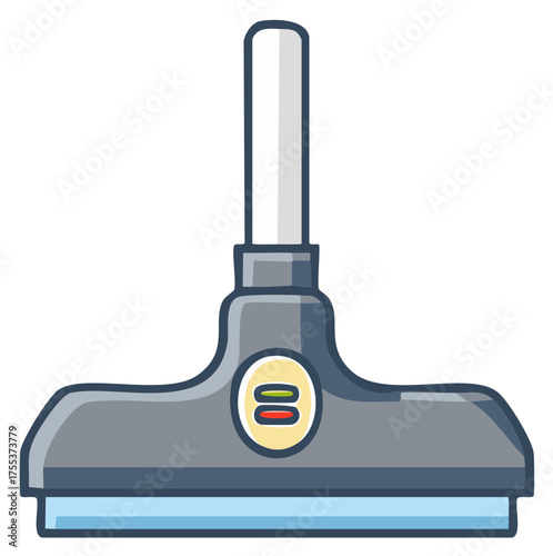 Stylized Floor Cleaning Squeegee Tool for Windows and Glass Surfaces in Illustration Style