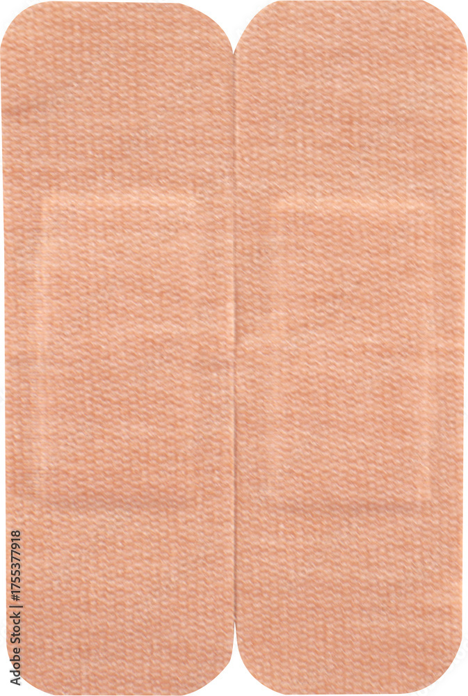 Fototapeta premium Two medical bandages isolated on a transparent background
