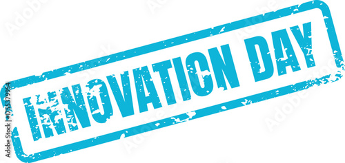 Official Innovation Day event promotion rubber stamp for business events and creative gatherings