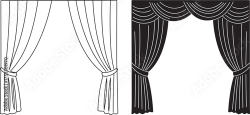 Drapery styles window treatments silhouette