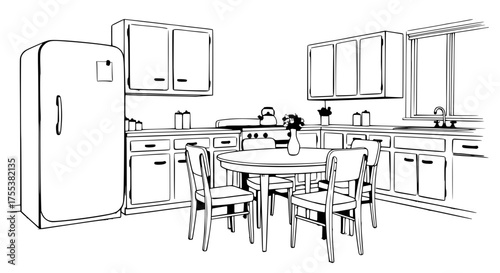 interior of modern kitchen