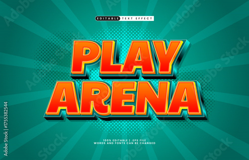 play arena editable text effect