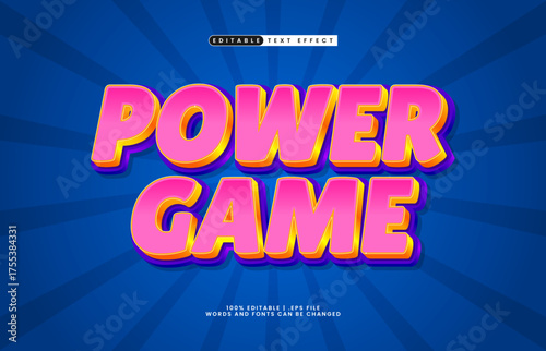 power game editable text effect
