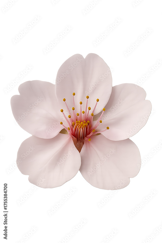 Fototapeta premium Single Cherry Blossom High quality Realistic image.