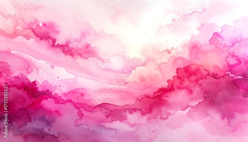 Abstract watercolor rendering, primarily using shades of pink