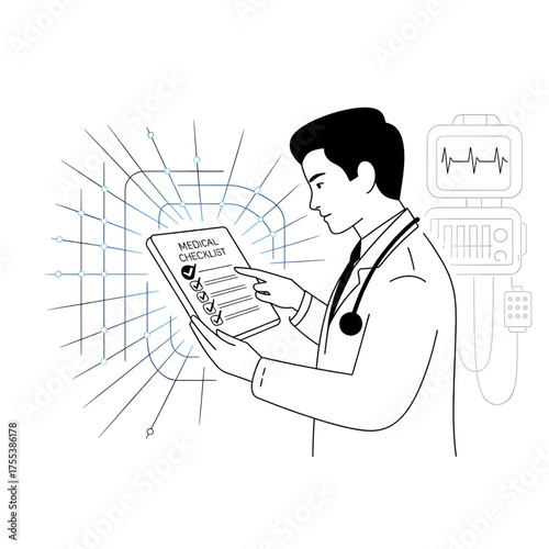 “Doctor Reviewing Patient Report on Digital Tablet – Smart Health and Telemedicine Concept